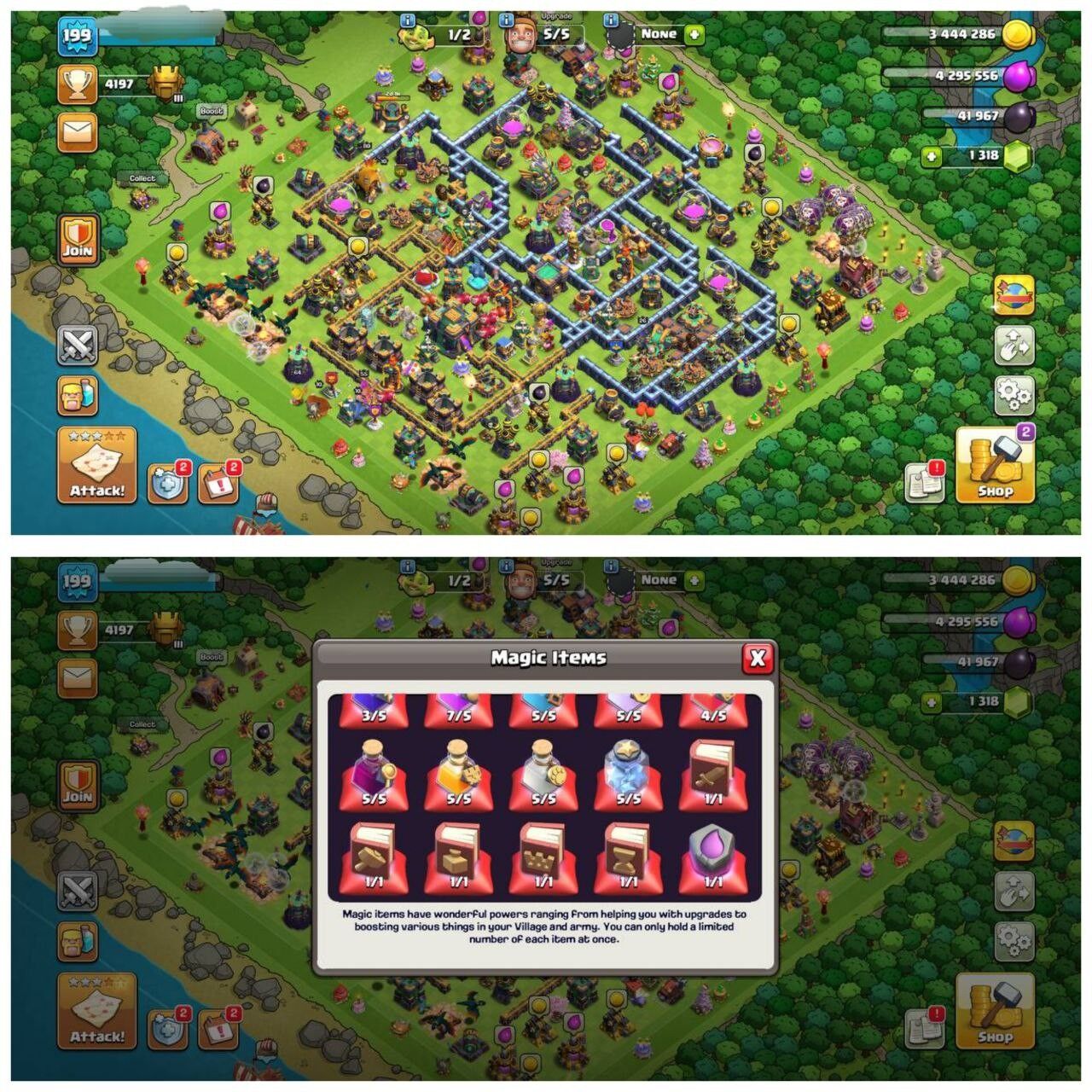 {60% DISCOUNT} TH14 SEMI MAX ⚡️10 EPIC EQUIPMENT⚡️XP-199⚡️HERO 64-80-47-55-26⚡️890 CWL MEDALS⚡️MAGIC ITEMS⚡️OP LAB