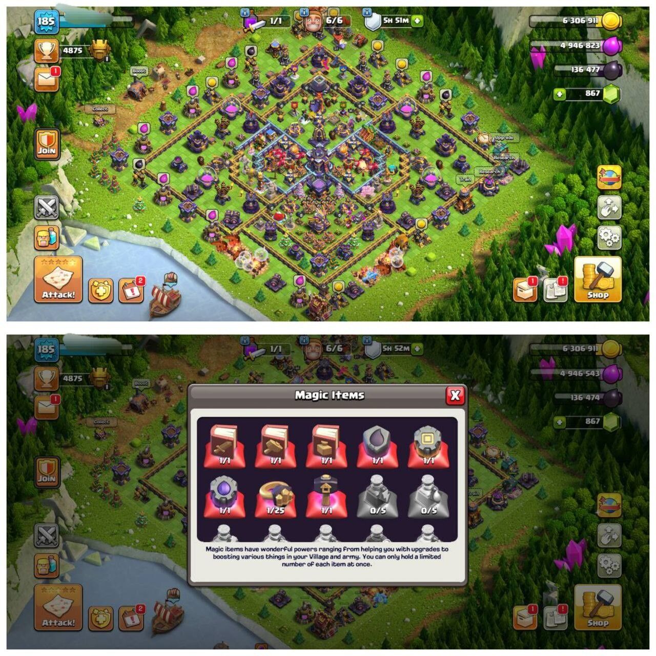 {60% DISCOUNT} TH15 ALMOST MAX ⚡️7 EPIC EQUIPMENT⚡️XP-185⚡️HERO 66-81-50-48-27⚡️500 GEMS NAME CHANGE⚡️MAGIC ITEMS⚡️OP LAB⚡️🚚