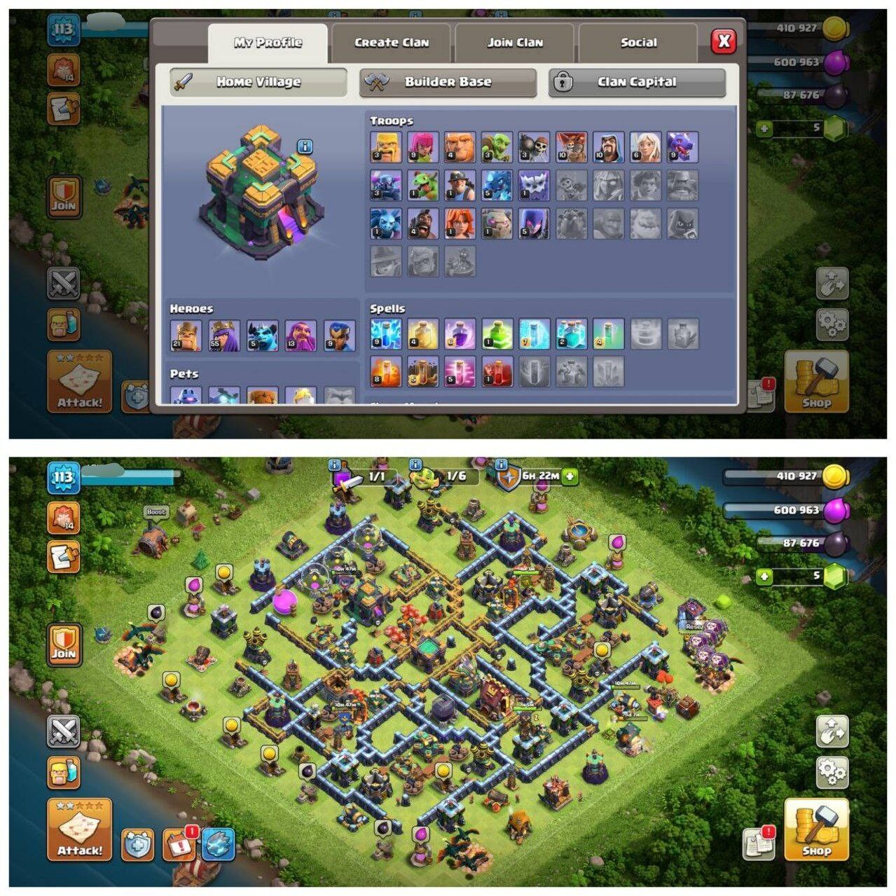 {55% DISCOUNT} TH14 HALF MAX ID⚡️1 EPIC EQUIPMENT⚡️XP-113⚡️HERO 21-55-5-13-9⚡️OP LAB⚡️🚚