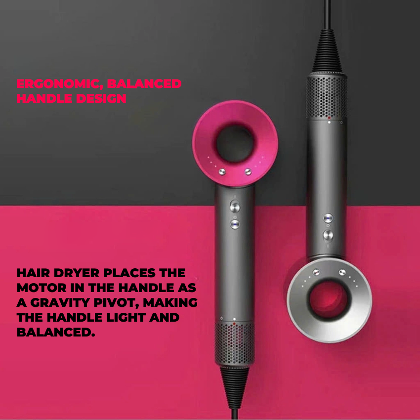 Máy sấy tóc tốc độ cao DRYON D15 - Công cụ tạo kiểu chuyên nghiệp 110.000 vòng/phút kèm 5 phụ kiện