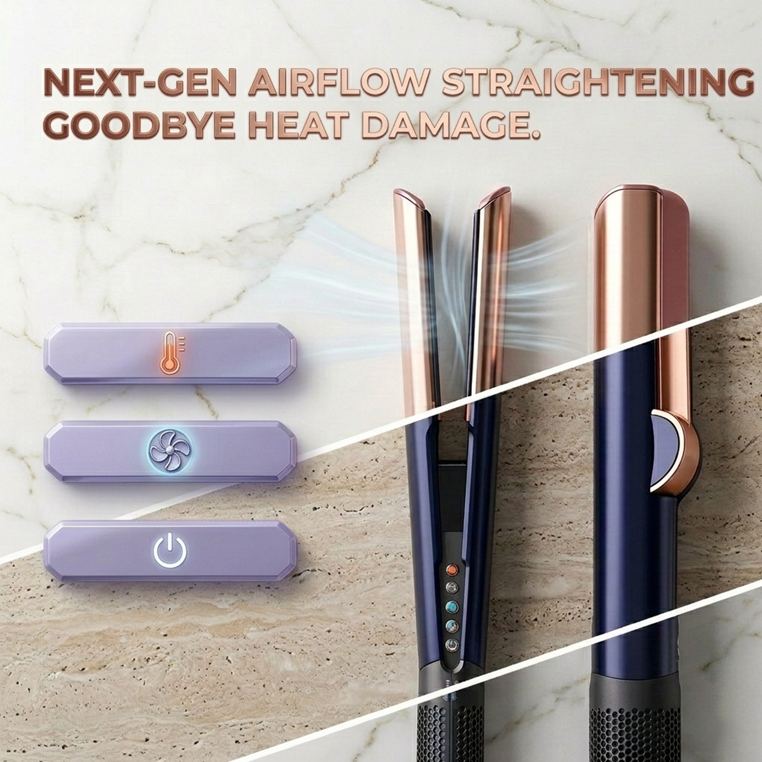 DRYON AirStraight 2-in-1 Máy sấy tóc và duỗi tóc - Công nghệ duỗi tóc không nhiệt
