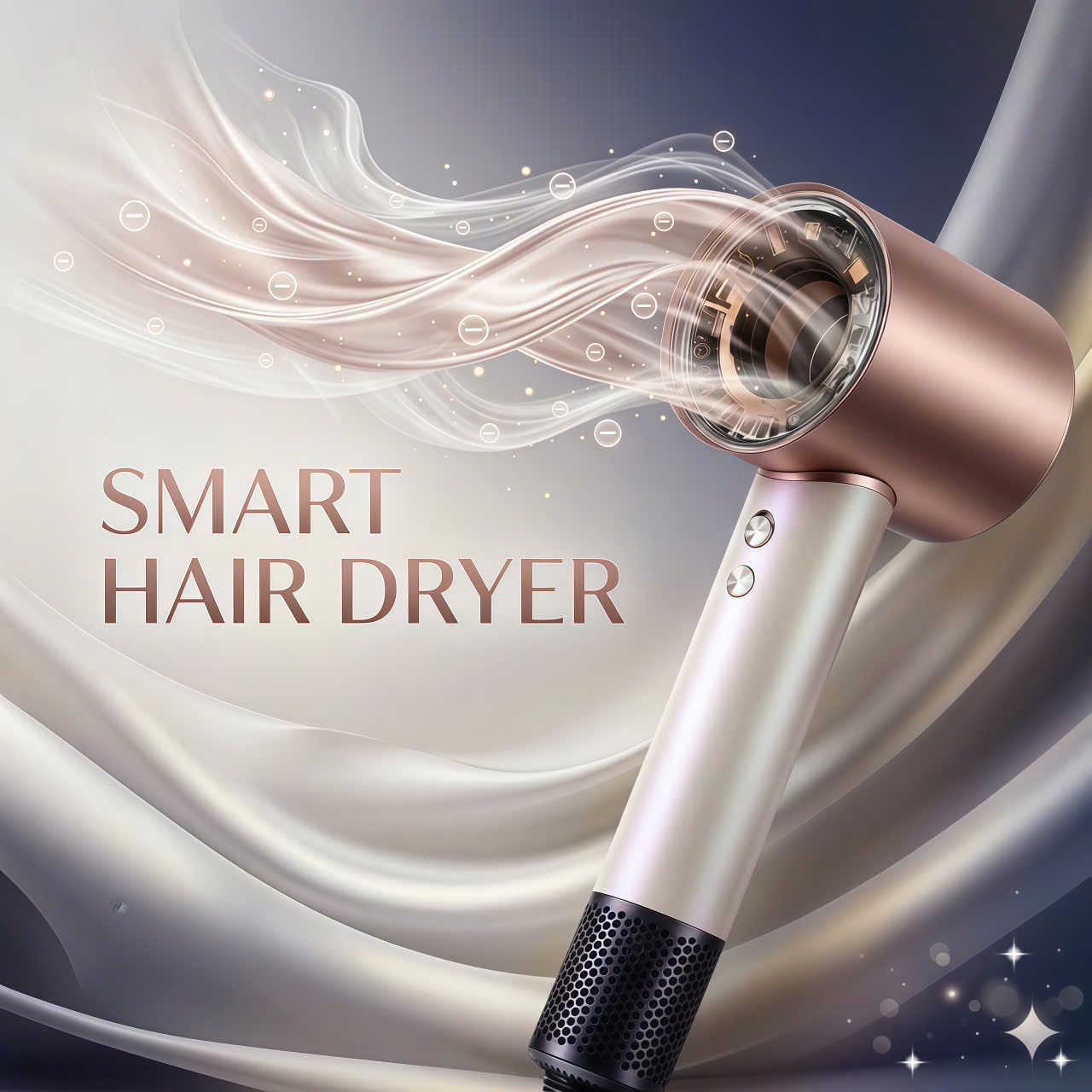 Máy sấy tóc thông minh DRYON D16 - Công nghệ tự động tạm dừng với 5 phụ kiện nhớ