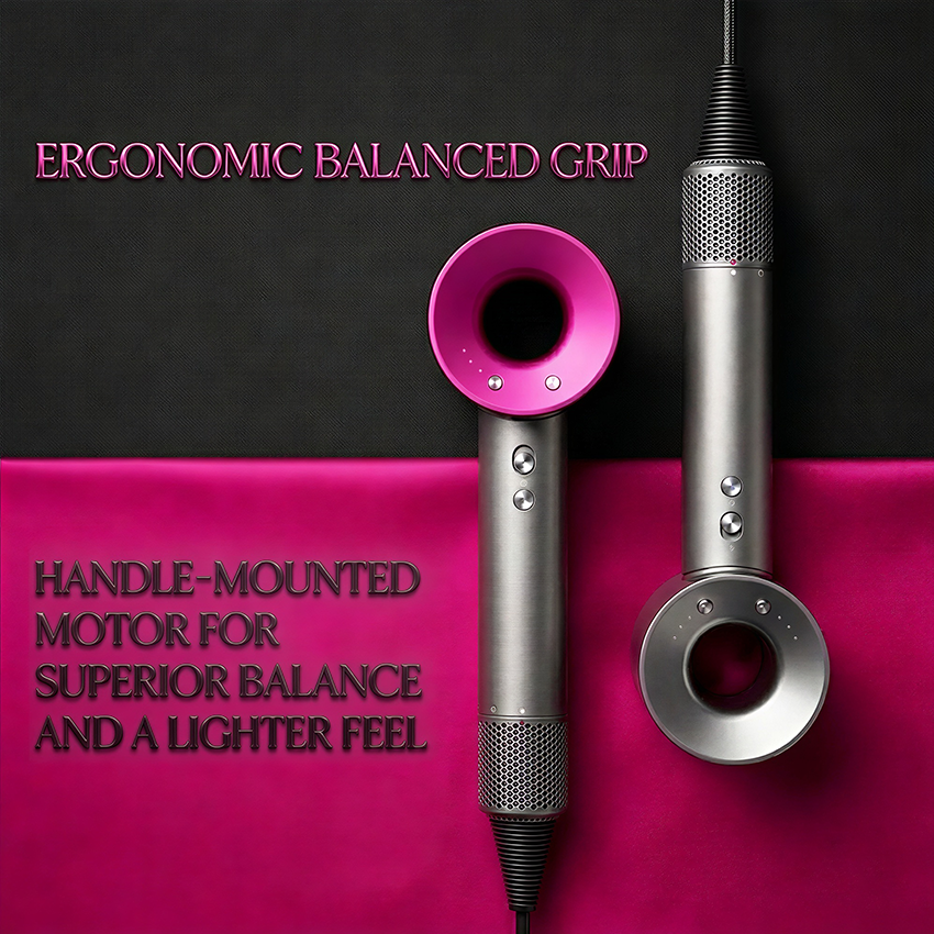 Máy sấy tóc tốc độ cao DRYON D15 - Công cụ tạo kiểu chuyên nghiệp 110.000 vòng/phút kèm 5 phụ kiện