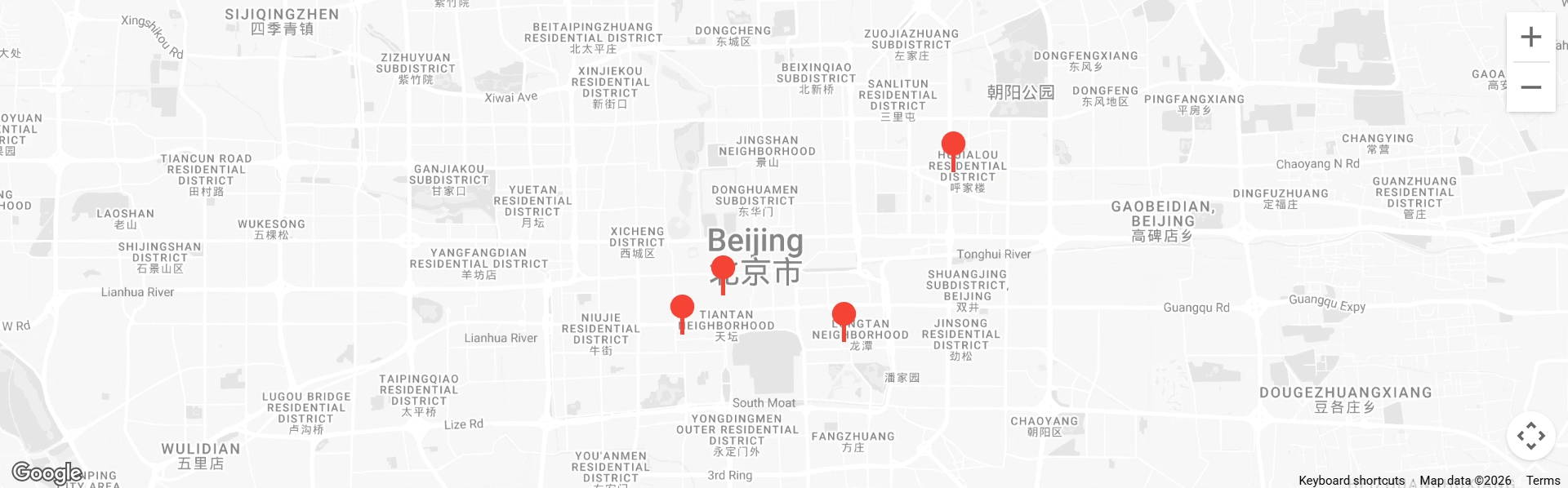 Beijing Theatre Locations Map