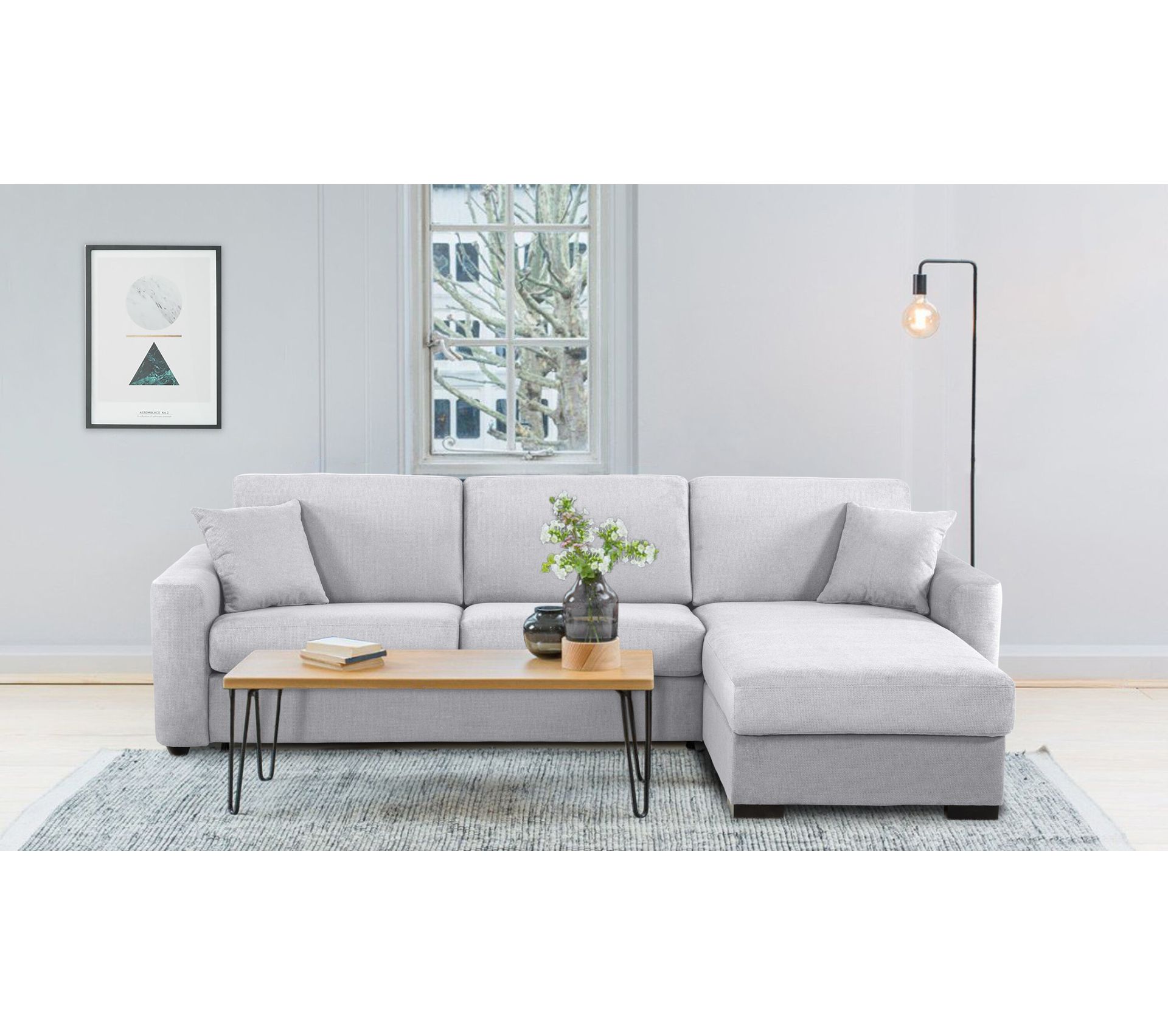 Canapé NICARAGUA | convertible 3 places | Tissu Crown taupe