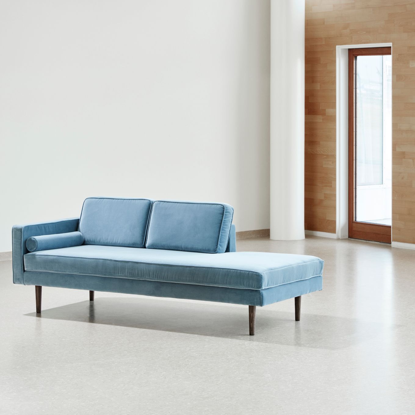 Canapé WIND | Velours bleu pastel