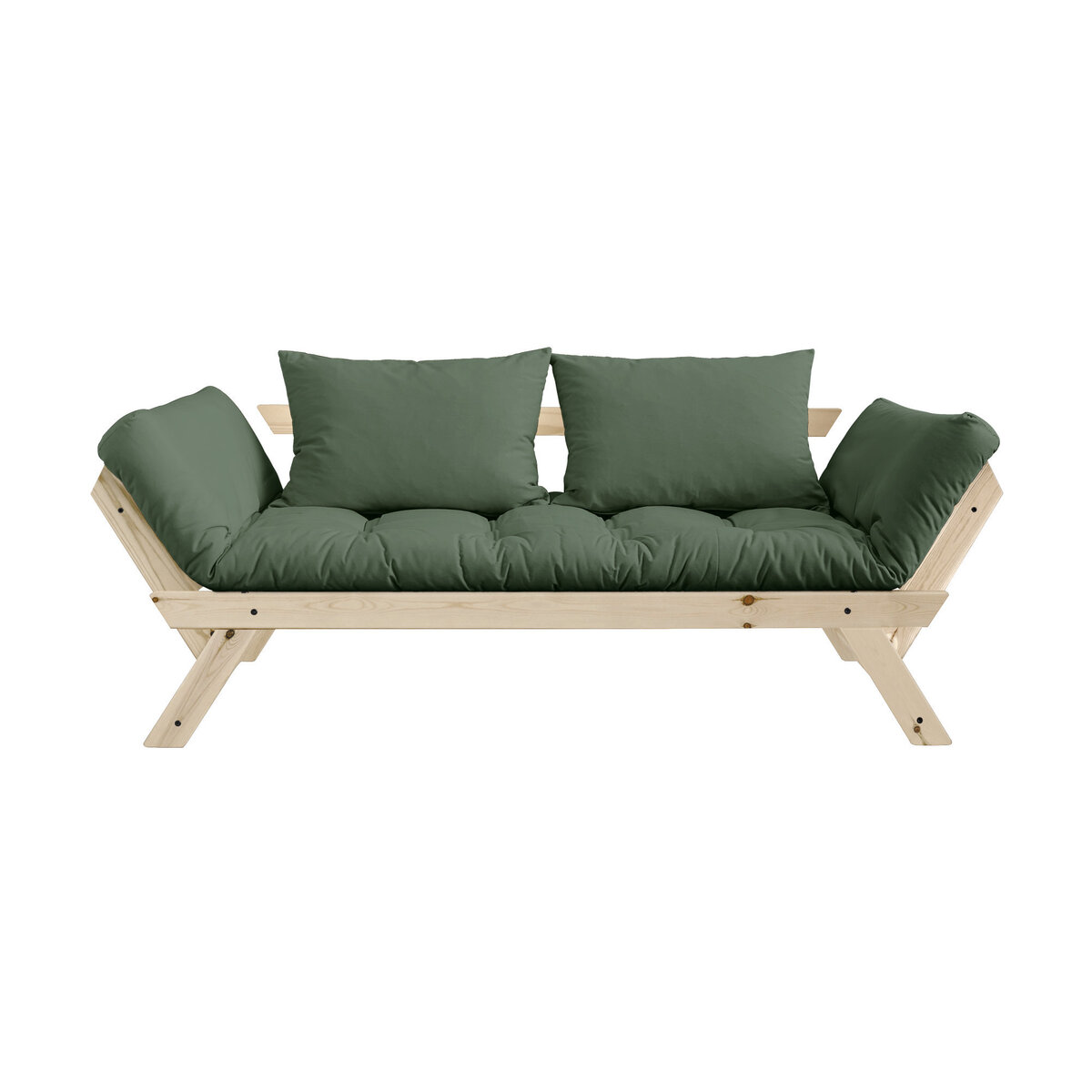 Canapé 2 places convertible vert Bebop