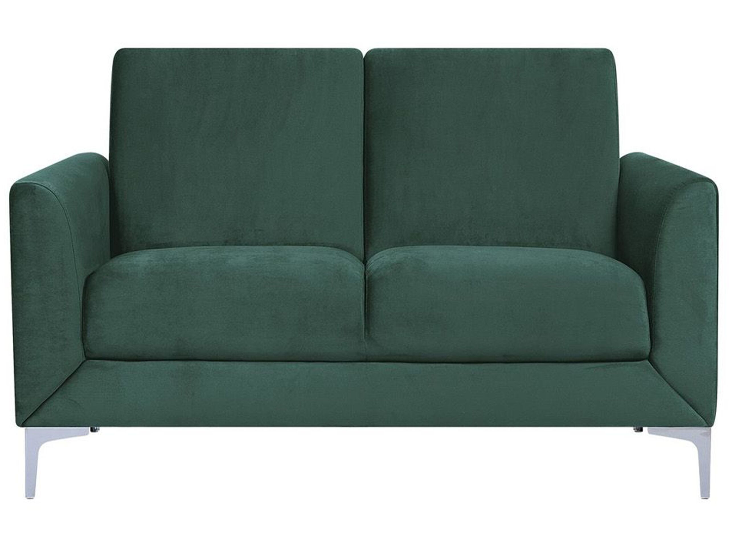 Canapé 2 places 2 personnes en velours vert