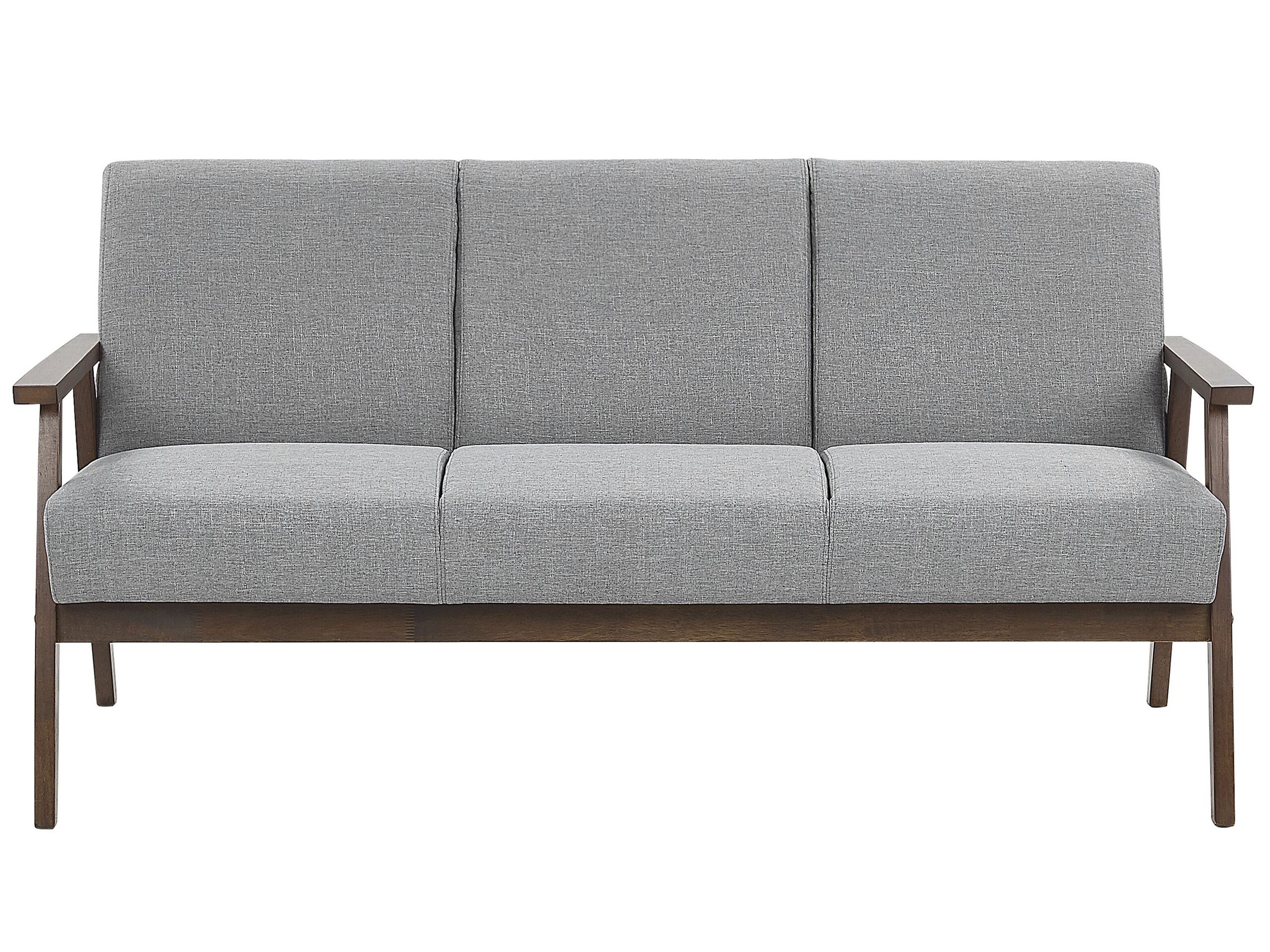Canapé 3 places 3 personnes en polyester gris