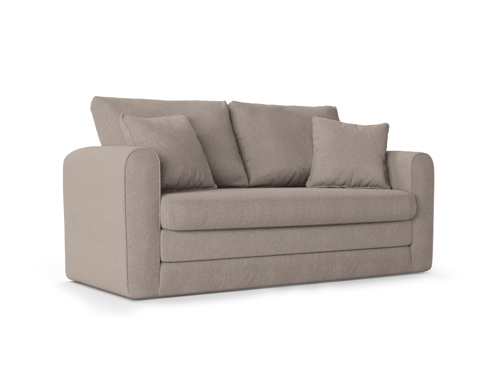 Canapé 2 places en tissu structuré beige