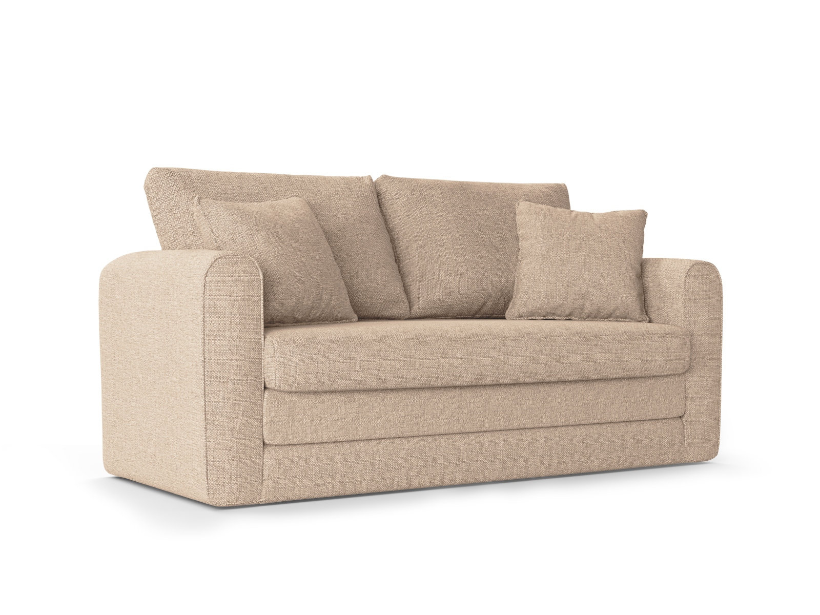 Canapé 2 places en tissu structuré beige