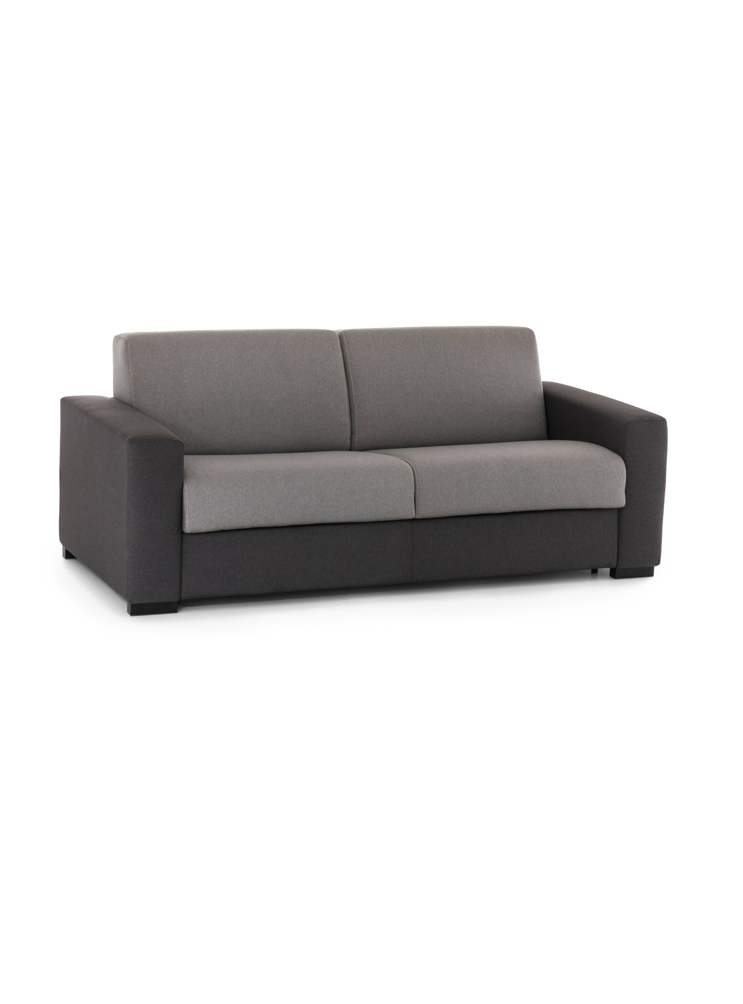 Canapé-Lit 3 places en tissu gris et anthracite