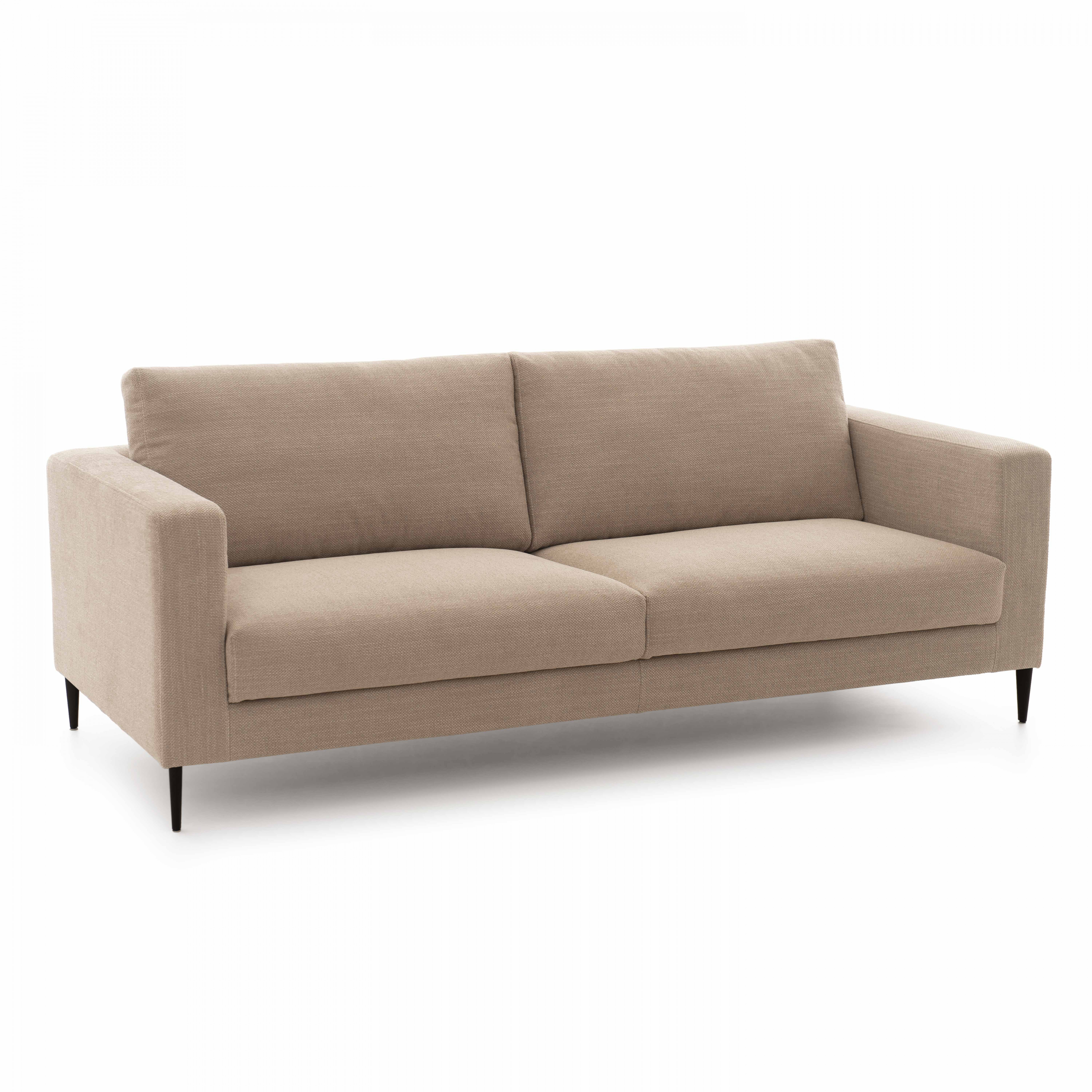 Canapé en tissu chiné 3 places beige