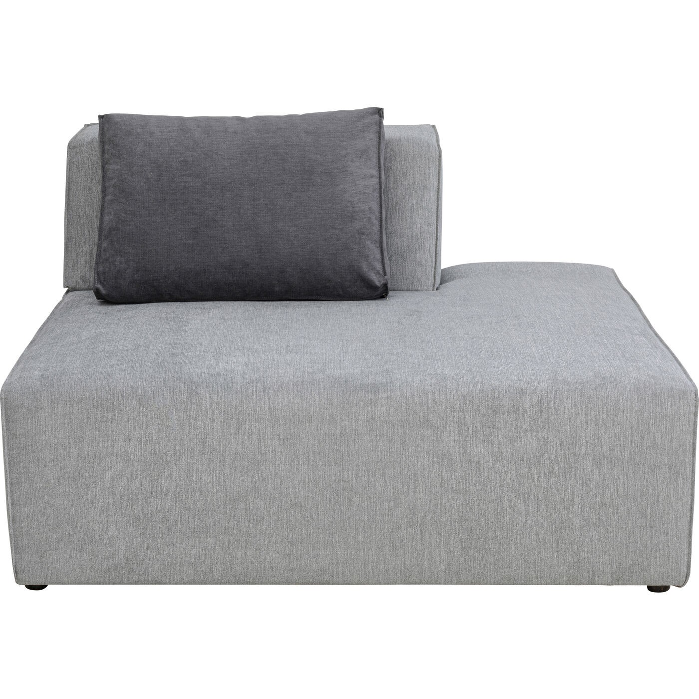 Méridienne droite pour Canapé modulable en tissu gris