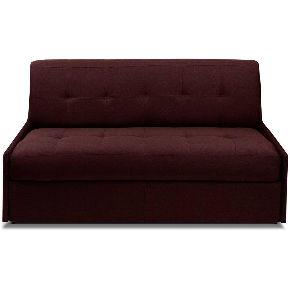 Canapé convertible TRIOMPHE matelas 16cm système express sommier lattes 160cm Microfibre bordeaux