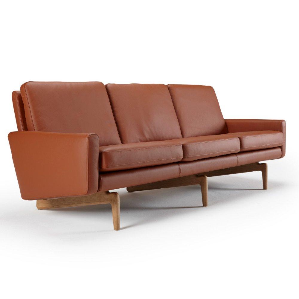 Canapé 3 places design scandinave EGSMARK pietement en chêne