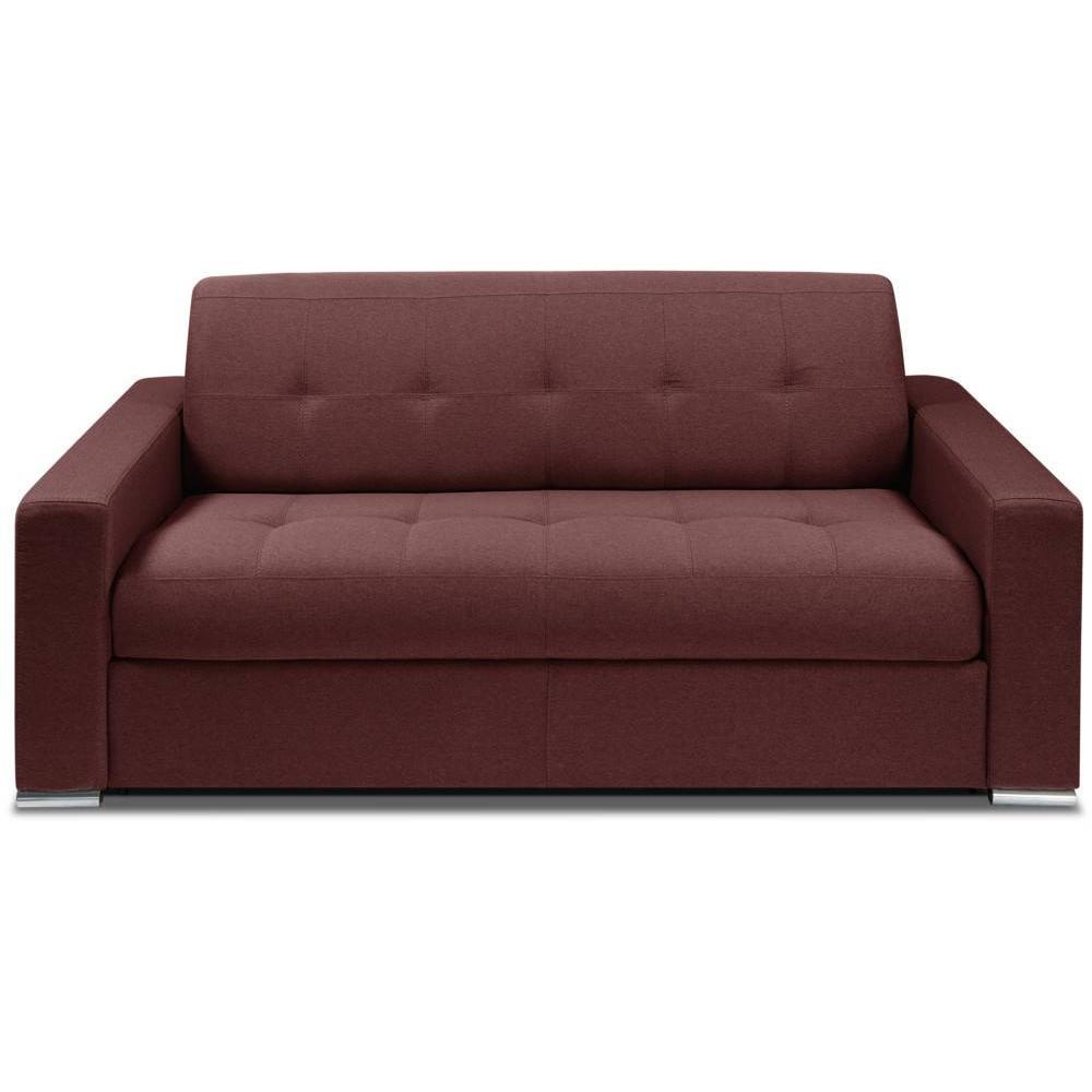 Canapé convertible 3- MARGARITA matelas mémory 20cm express lattes 160cm Microfibre bordeaux