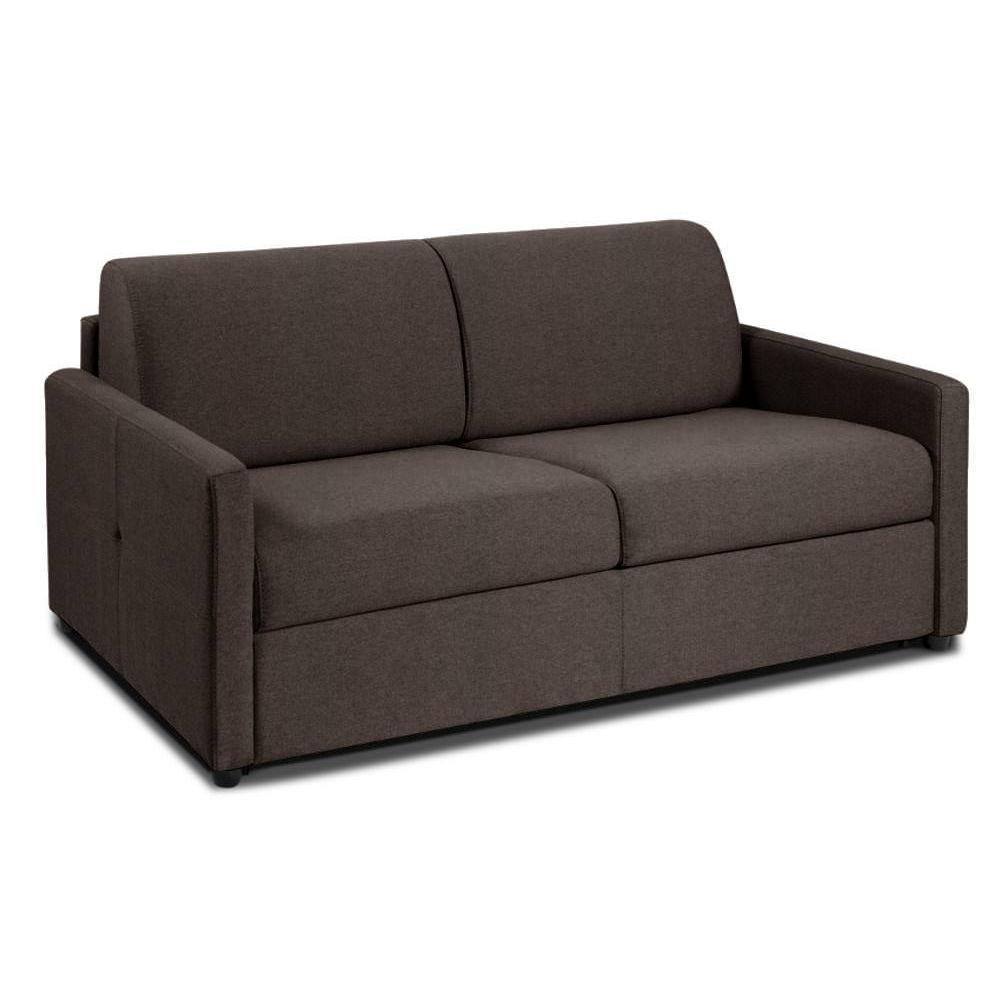 Canapé convertible NICE matelas mémory 20cm express lattes 160cm Microfibre marron