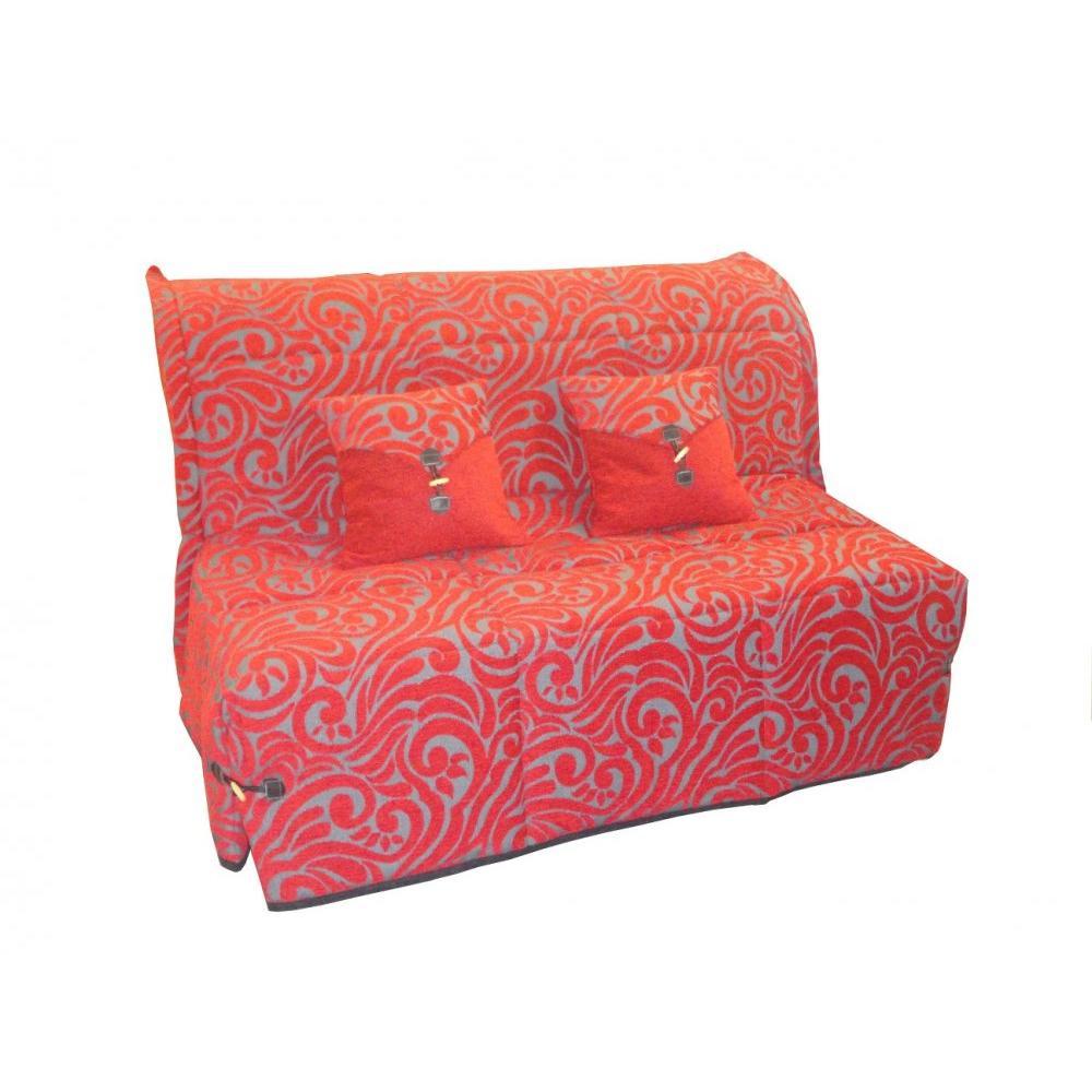 Canapé BZ convertible SOAN rouge 160*200cm matelas confort BULTEX inclus