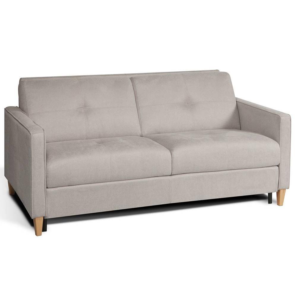 Canapé convertible SCANDINAVE matelas 16 cm système express sommier lattes 160cm RENATONISI