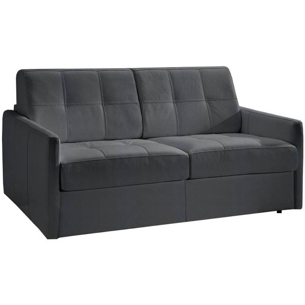 Canapé lit CUBE convertible en Microfibre graphite couchage 160cm express matelas 16 cm