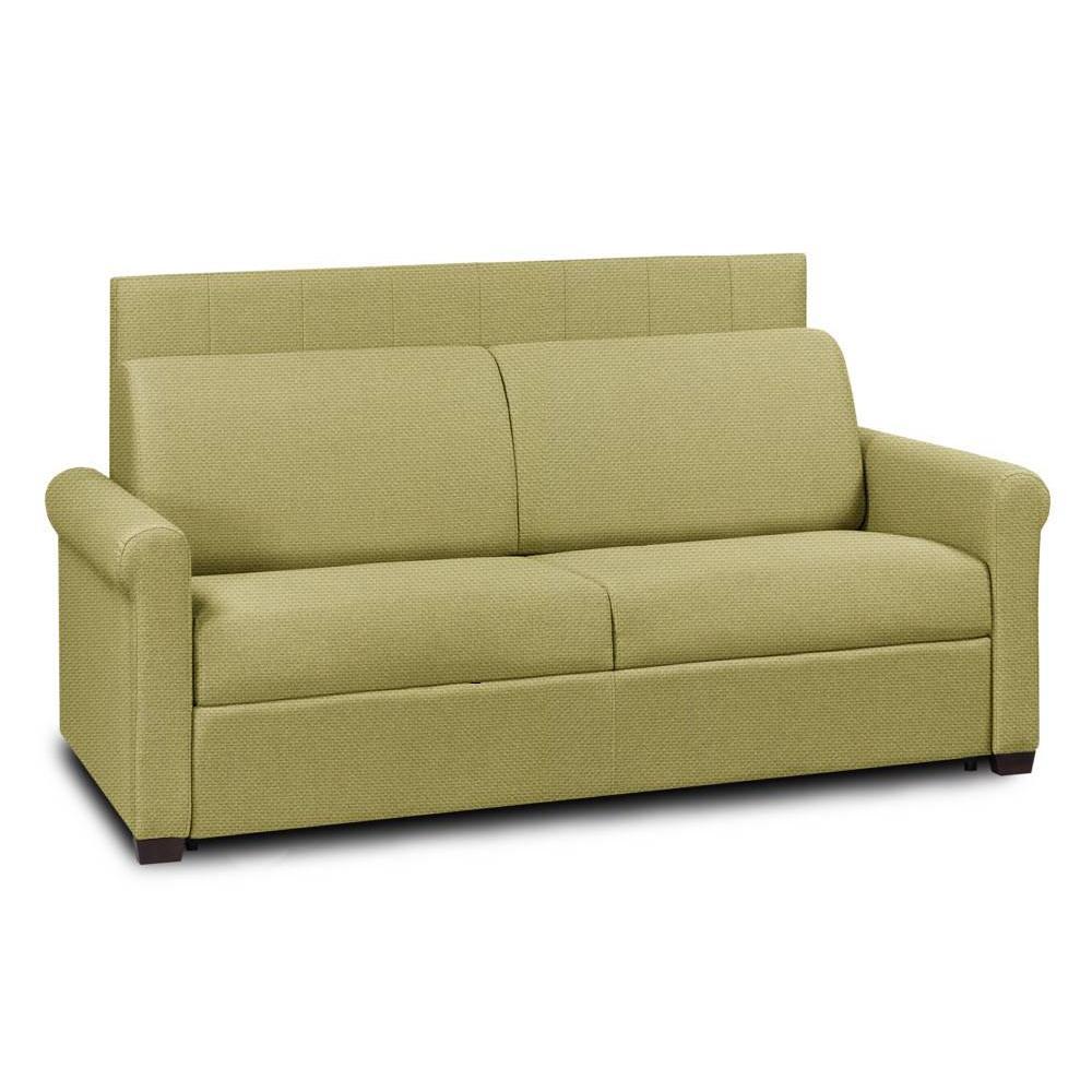 Canapé lit 4 places OPERA EXPRESS LATTES 160cm matelas 16 cm tête de lit intégrée vert lime