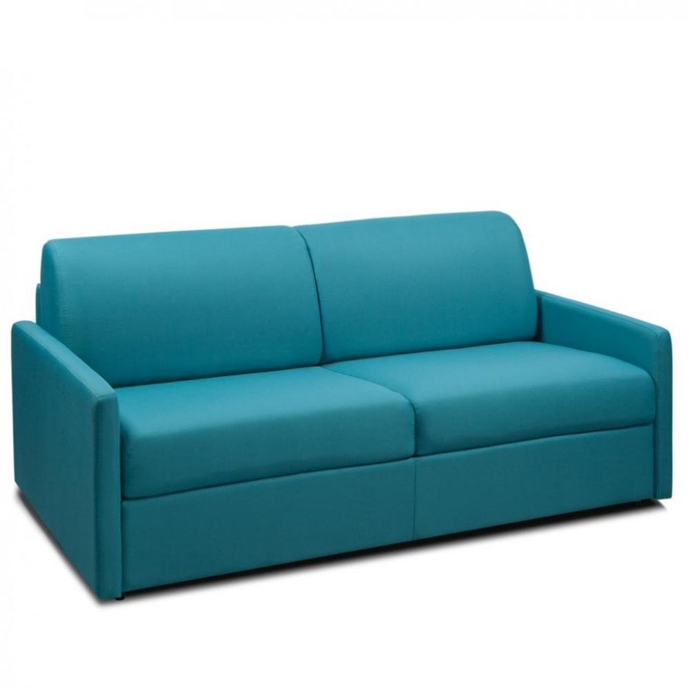 Canapé convertible PARADISO EXPRESS 160cm matelas 14cm bleu paon