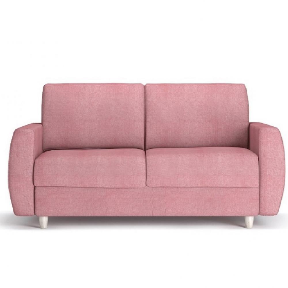 Canapé Convertible express ROCCO Encombrement ouvert : 206 cm couchage 160 piètement hêtre naturel.