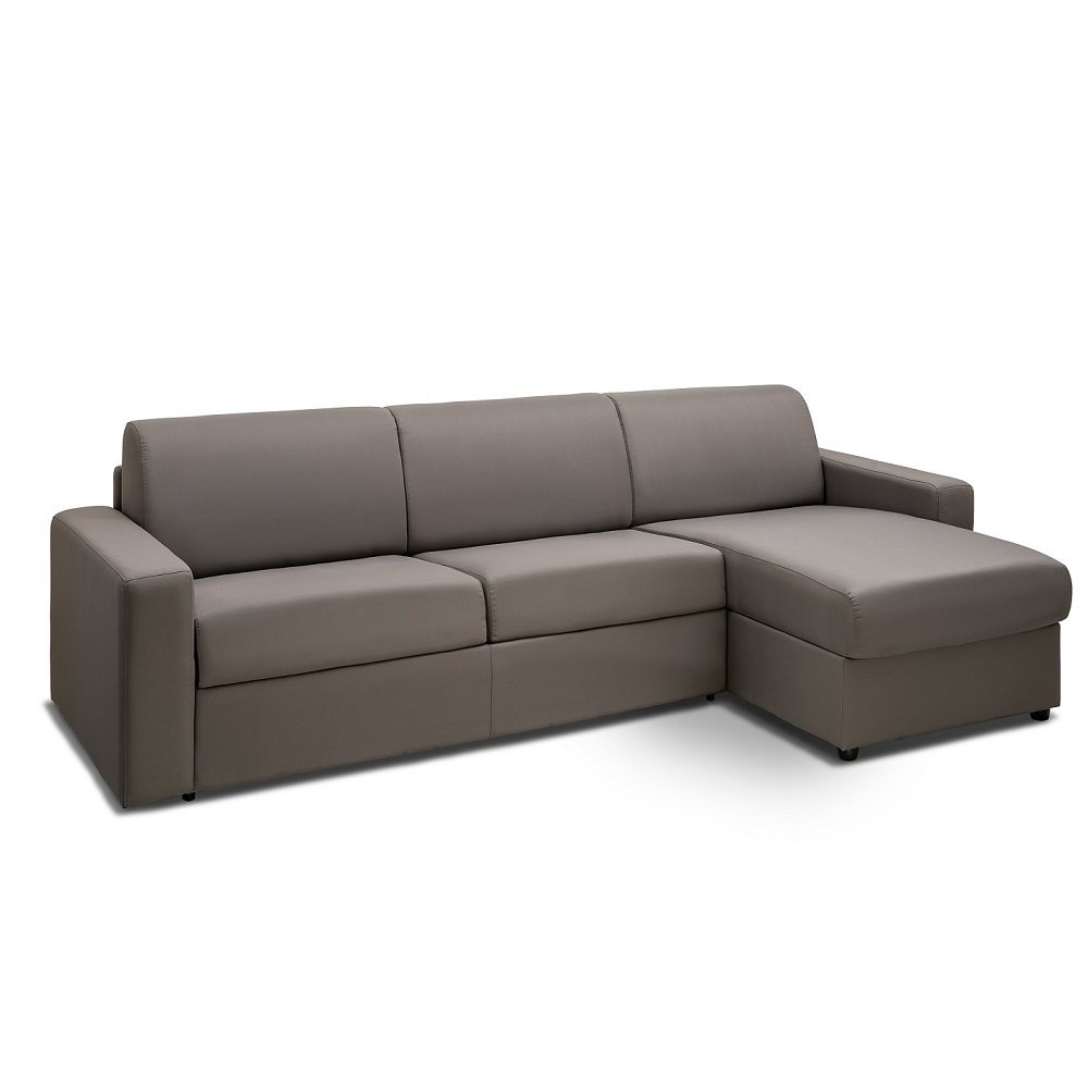 Canapé d'angle convertible MIDNIGHT gris silver express couchage 140 cm