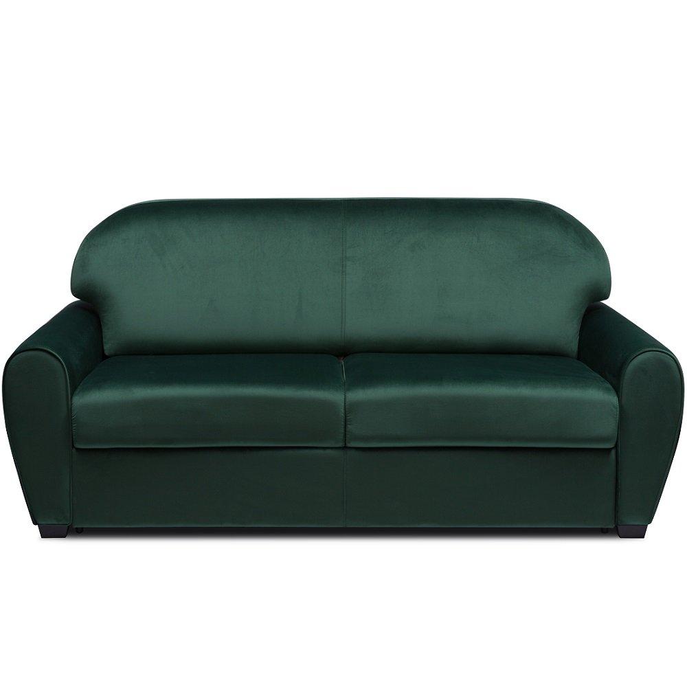 NEWTON - Canapé convertible velours vert