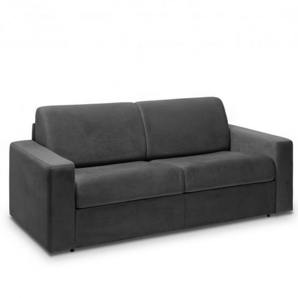 MIDNIGHT AMORE - Canapé convertible velours gris anthracite