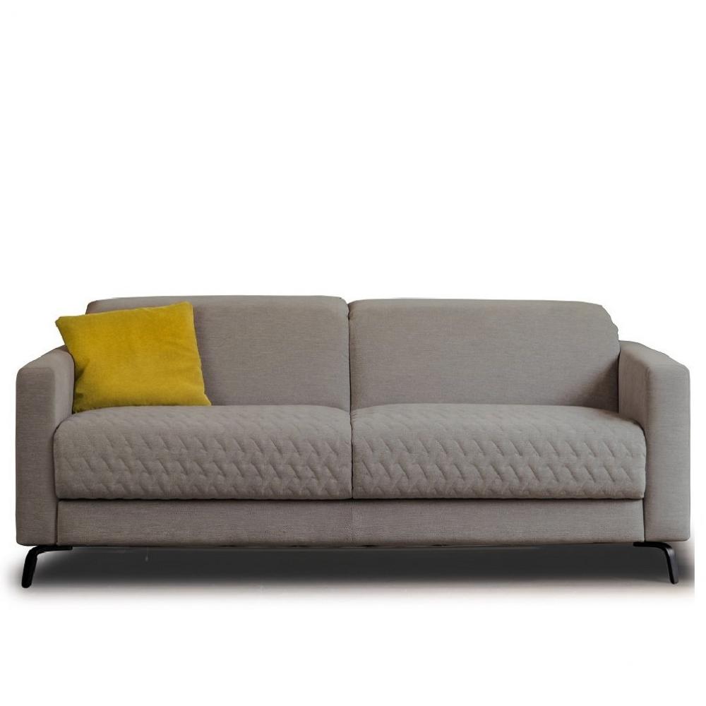 Canapé fixe ATLANTIDE 3 places maxi assise tissu Maracaibo piqué