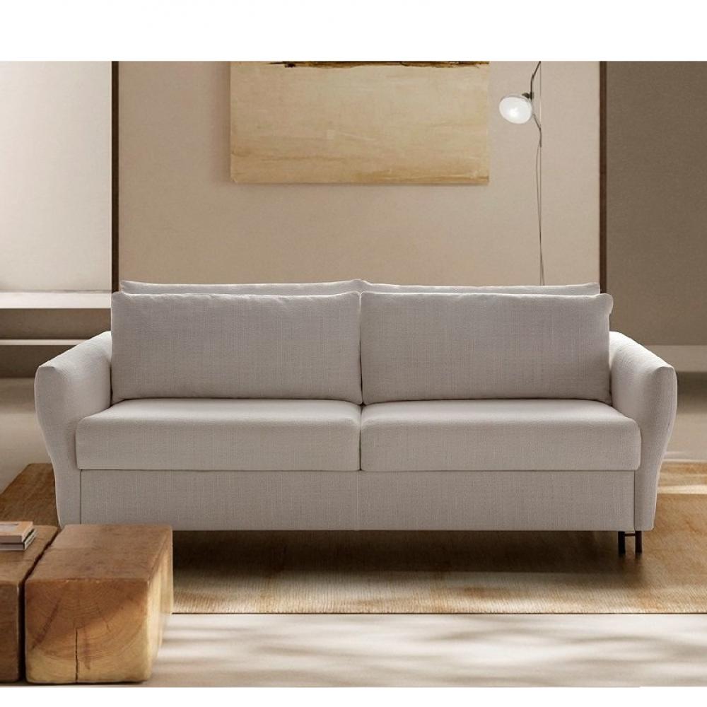 Canapé convertible EXPRESS CHOCOLAT 160*190 cm dossier souple tissu personnalisable