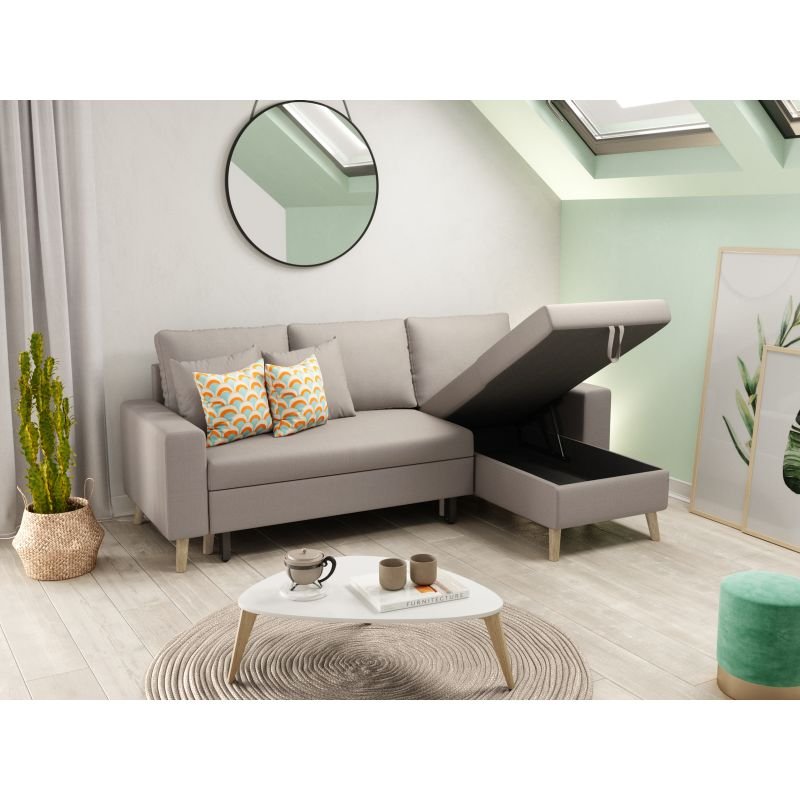 Canapé d'angle réversible convertible ARKO beige