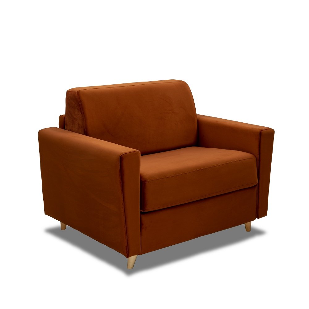 Fauteuil VIRGOLA convertible EXPRESS matelas 16 cm sommier lattes 70 cm