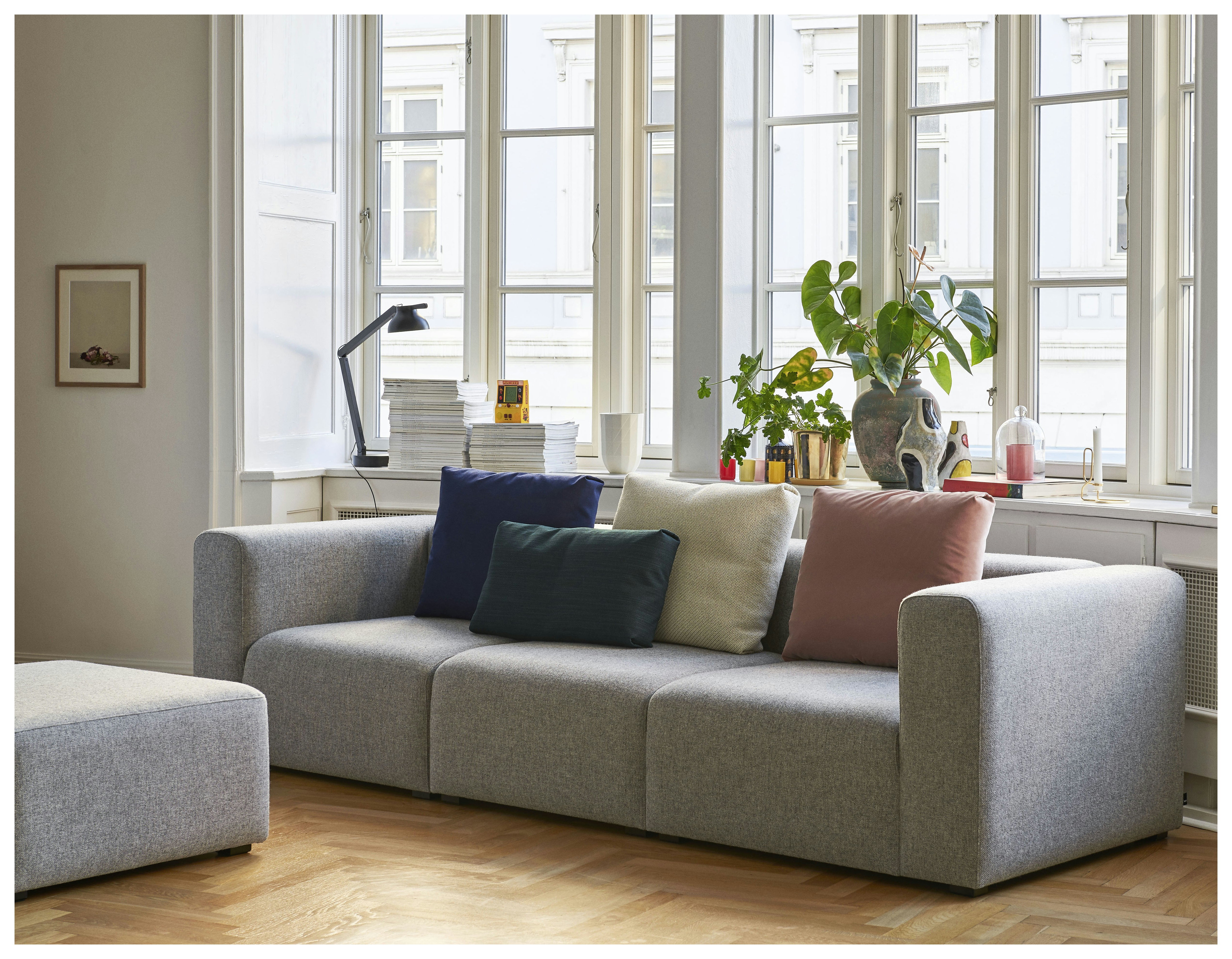 Hay - Canapé Mags canapé droit cuir marron