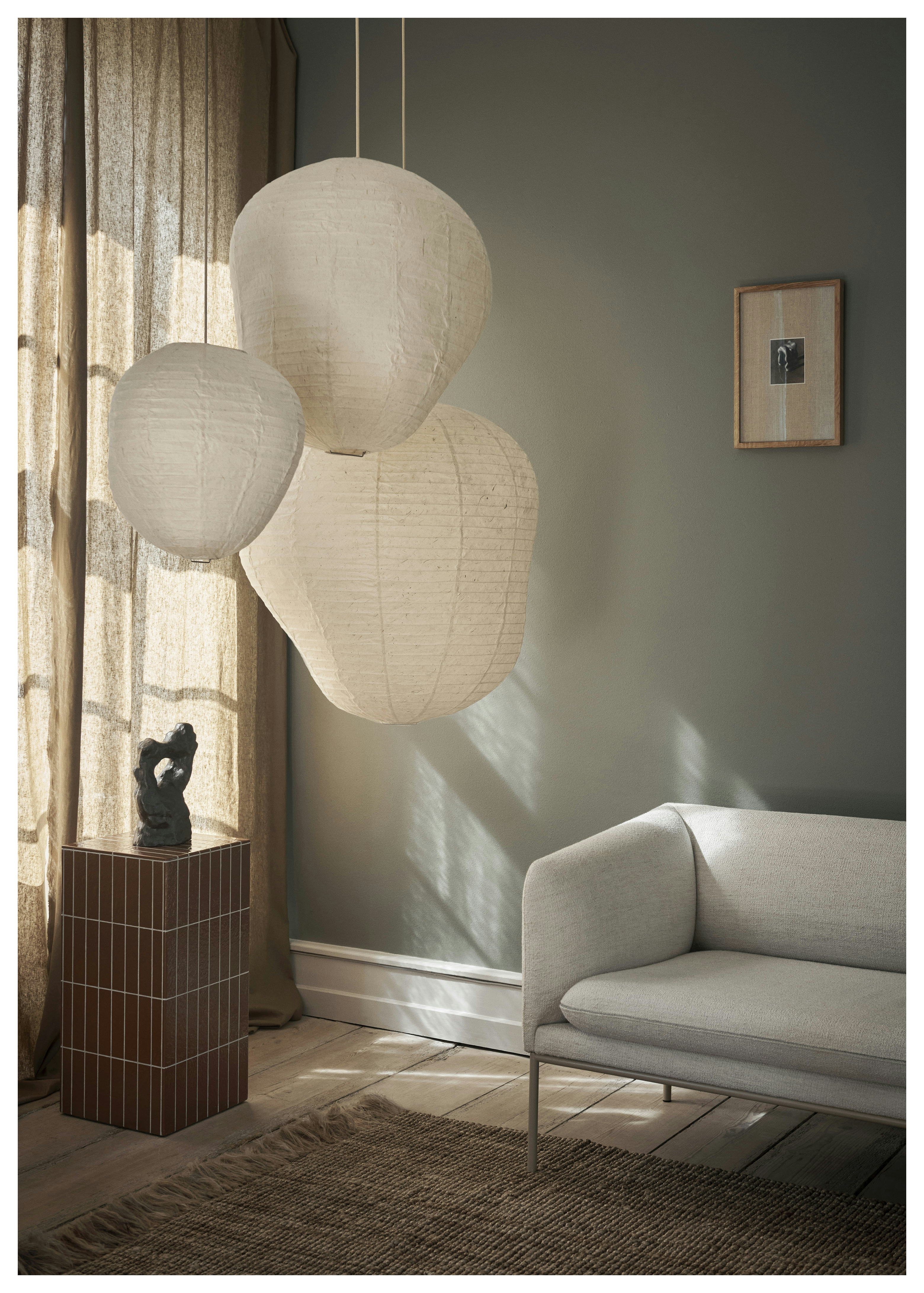 Canapé 3 places Turn -  cachemire boucle Off White