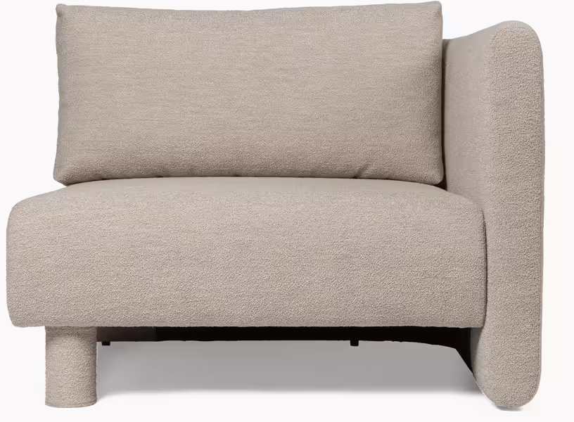 Dase - angle droit de canapé modulable en bouclettes beige - Vue supplémentaire 1