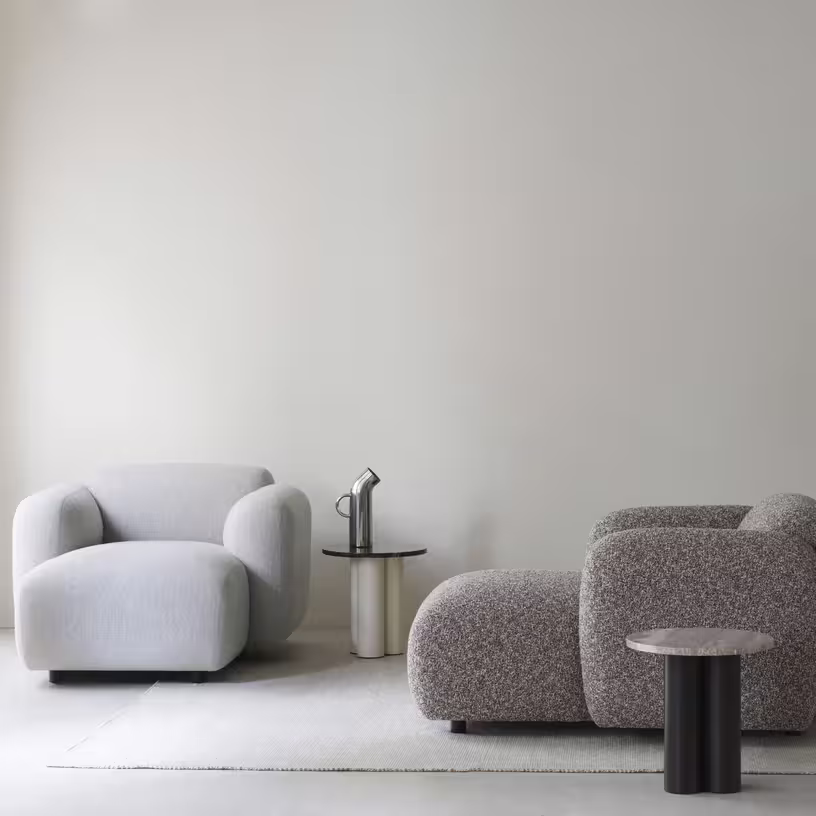 Méridienne accoudoirs gris swell modular sofa