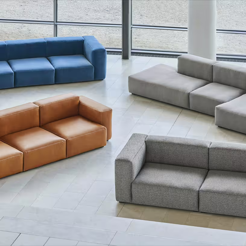 Canapé 2,5 places en cuir sense nougat mags soft combinaison 3 right