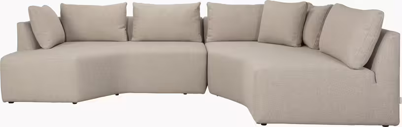 Prosper - canapé d'angle en polyester cappuccino 355cm