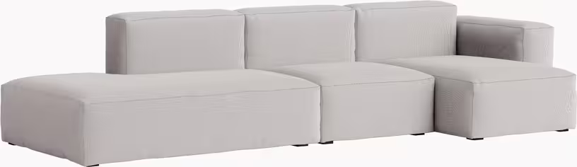 Canapé d'angle modulable droit gris trio 616 3 places mags soft low
