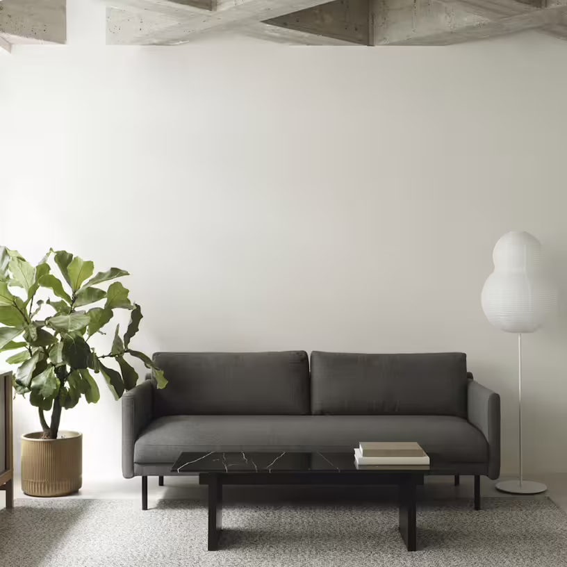 Rar - canapé 2 places en tissu anthracite 170, cm
