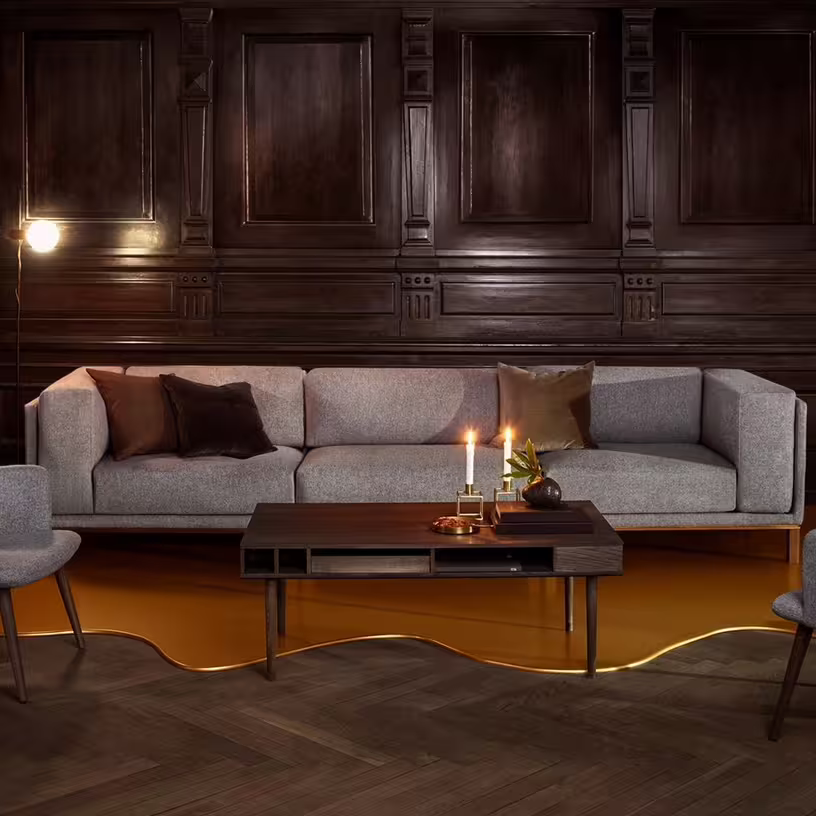 Cosy - canapé 4 places en laine beige