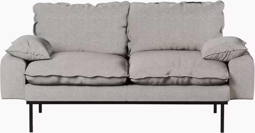 Sneak - canapé 2 places en polyester gris clair 245cm