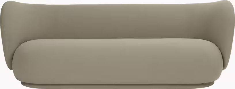 Rico - canapé 3 places grain beige 210 cm