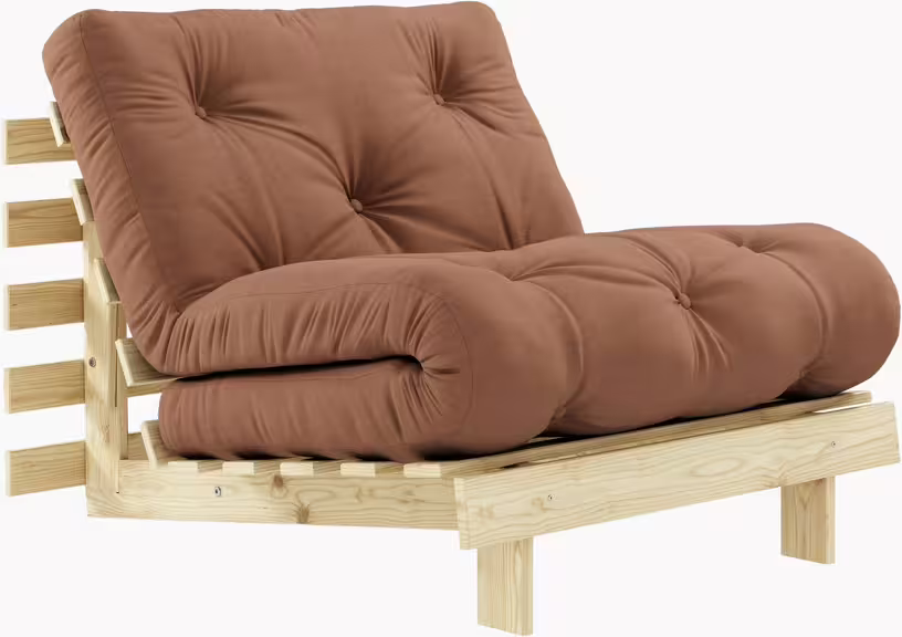 Fauteuil convertible marron argile roots 90