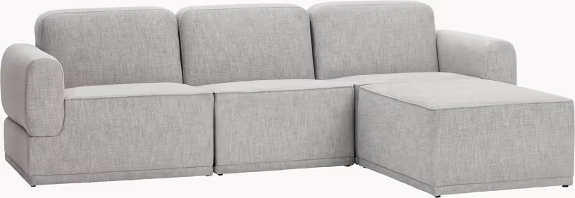Canapé 3 places modulable gris clair - Vue supplémentaire 2