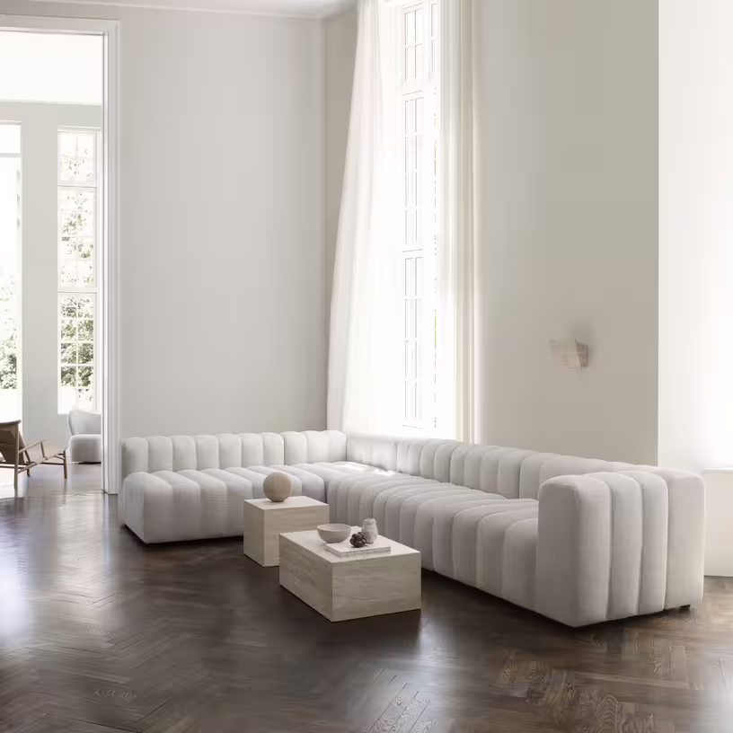 Canapé bouclette beige studio 3 - Vue supplémentaire 2