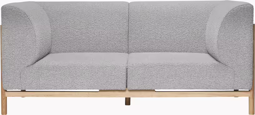 Moment - canapé 2 places en polyester gris 182 cm - Vue supplémentaire 2